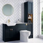 Square Brushed Brass Dual Flush Button - Image 2
