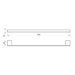 ALPHA Towel Bar 45cm - Image 2