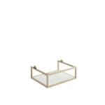 Brushed Brass Frame with White Shelf