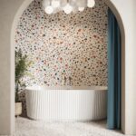 Labyrinth Fluted Back to Wall Bath