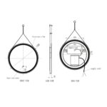 Belini Round LED Hanging Mirror - Image 4