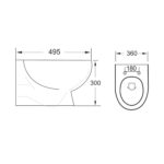 Belini Rimless Wall hung Pan - Image 2