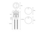 Black Seat Hinge Cover & Cistern Push Button - Image 3