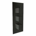 Black Triple Handle, 2 Outlet Concealed Valve