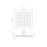 Black Square Shower Head - Image 2
