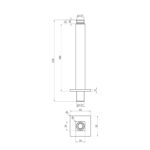 Black Square Shower Ceiling Arm - Image 2