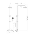Middleton Black Round Rigid Riser Shower - Image 3