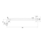 Black Round Shower Wall Arm - Image 2
