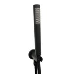 Black Round Shower Outlet, Hose & Head