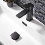 Black Square slotted Sprung Basin Waste - Image 2