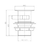 Black Round Slotted Sprung Basin Waste - Image 2