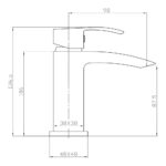 Descent Black Mini Mono Basin Mixer - Image 3