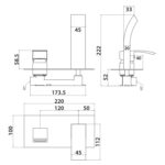 Descent Black Wall Mounted Basin Mixer - Image 2