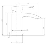 Belini Mono Basin Mixer with Push Waste - Image 3