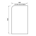 S6 Black Radius Bath Screen - Image 2