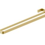 Roma Double Towel Rail Brushed Brass