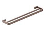 Monza Double Towel Rail Brushed Bronze