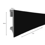 Black ESP206 80mm x 2.4m Vox Skirting Board - Image 2