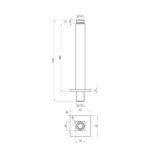 Square Ceiling Mounted Wall Arm - Image 2
