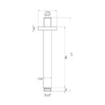 Round Ceiling Mounted Wall Arm - Image 2