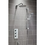 Triple Oval Handle, 3 Outlet Concealed Valve With Diverter - Image 2