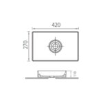 Stance 420mm Countertop Basin - Image 4