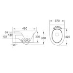Deia Rimless Wall Hung Pan - Image 2