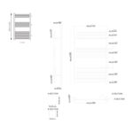 Simona Designer Chrome Towel Rail - Image 3
