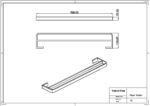 Monza Double Towel Rail Brushed Bronze - Image 2