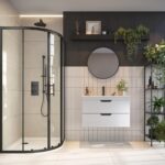 Black Double Door Quadrant