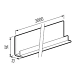 Kerrafront FS-211 1-Part Starter Trim White 3000mm - Image 2