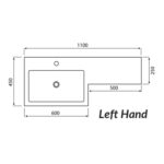 1100 Left And Right Hand Basin - Image 4