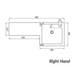 Lili 900 Left and right Hand Basin - Image 6