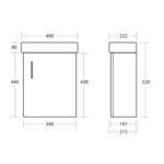 Lanza Cloakroom Vanity Floor Mounted - Image 3
