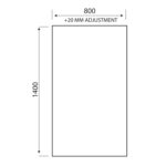 S6 Mono Square Edge Bath Screen - Image 2