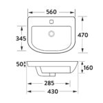 Middleton Semi Recessed Basin - Image 2