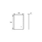 Mono Soft Square Mirror W/Demister and Colour Change - Image 4