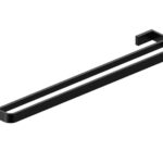 Mono Double Towel Rail Black
