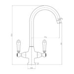 Harrogate Kitchen Tap – Brushed Nickel - Image 3