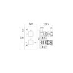 Black Dual Handle, 1 Outlet Concealed Valve - Image 2