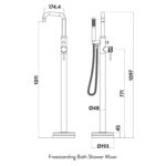 Core Freestanding Bath Shower Mixer - Image 3