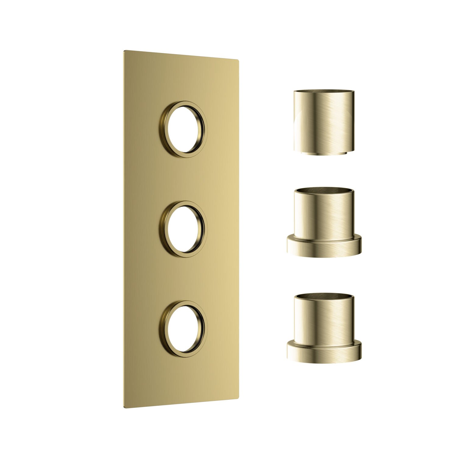 NU-116_CUTOUT_001-1500x1500-1.jpg Concealed Plate with Sleeves (3 Outlet) Brushed - Image 1