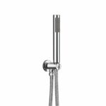 Black Round Shower Outlet, Hose & Head - Image 2