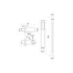 Black Round Shower Outlet, Hose & Head - Image 3