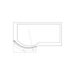 P Shape Bath Screen - Image 2