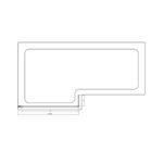 L Shape Bath Screen - Image 2