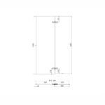 Chrome Square 900mm Pivot Bath Screen Including Fixed Panel - Image 2