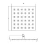 Chrome Square Shower Head - Image 2