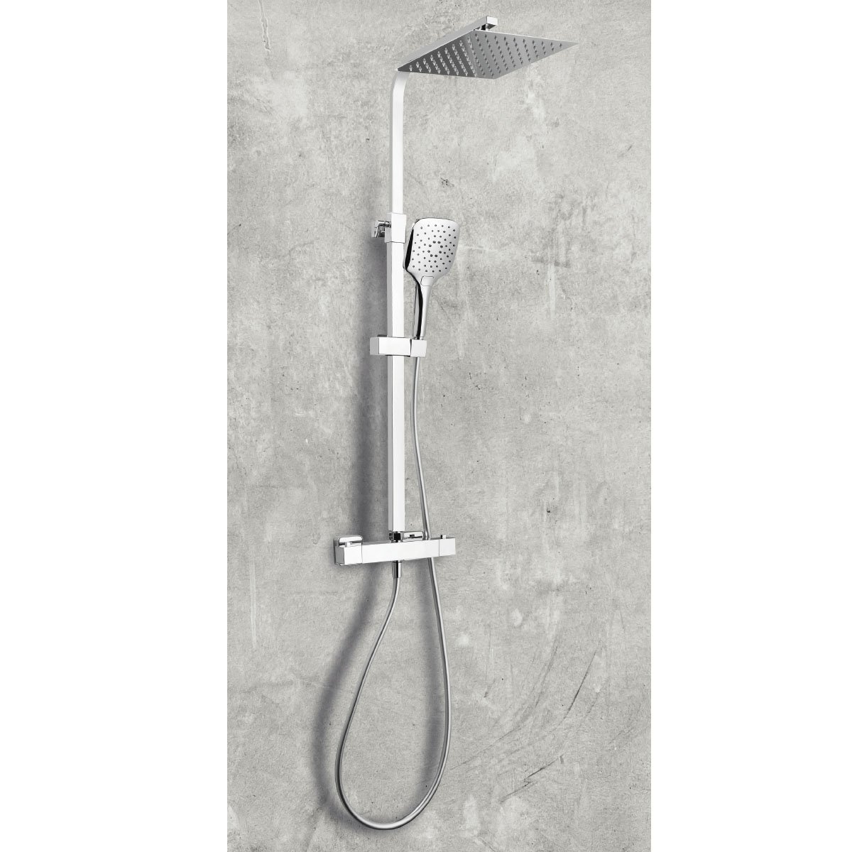 SHOWER010-1.jpg Helier Square Cool Touch Rigid Riser Shower - Image 1
