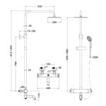 Solar Round Rigid Riser Shower With Bath Filler - Image 3